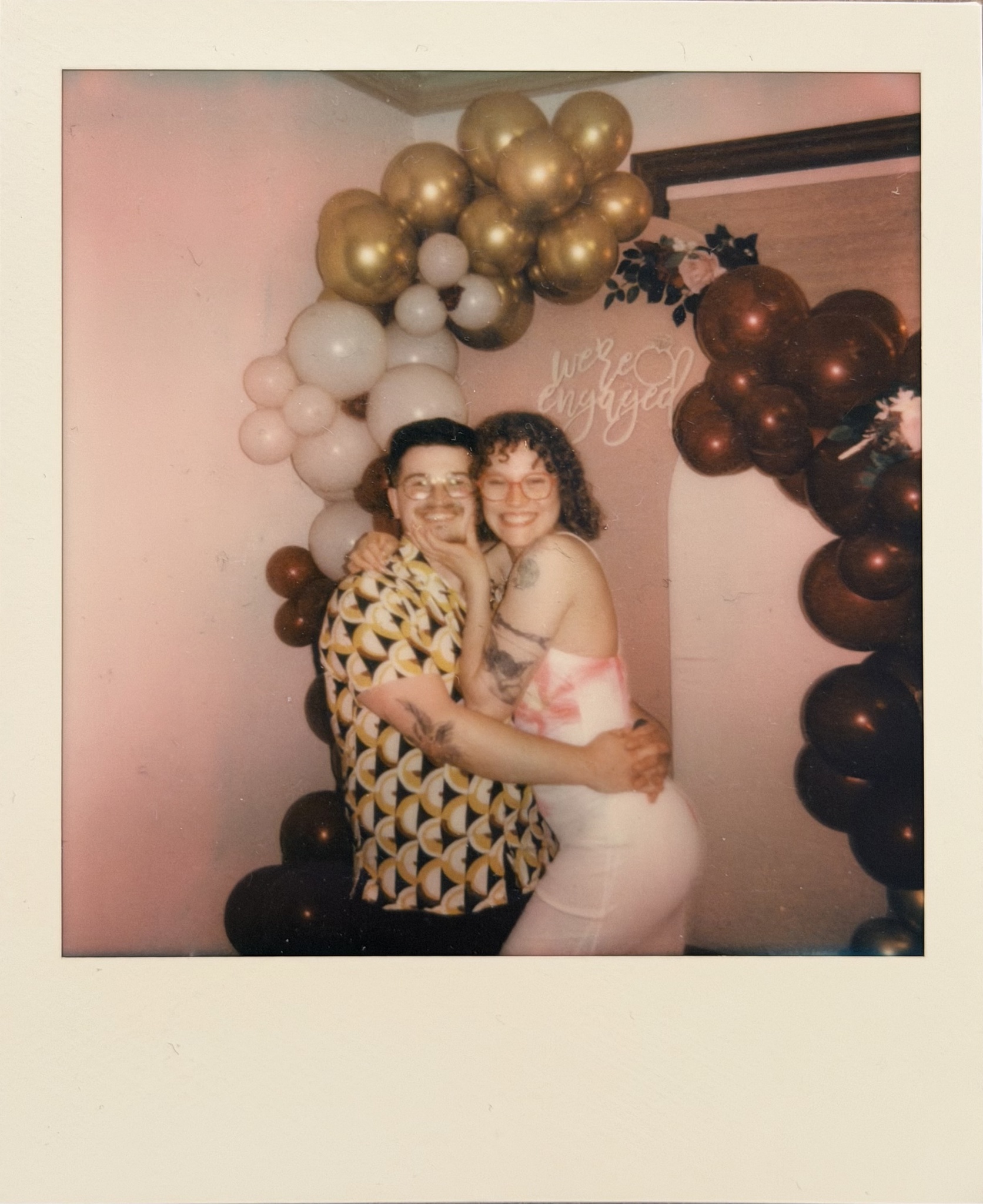 Katya and Joseph celebrating